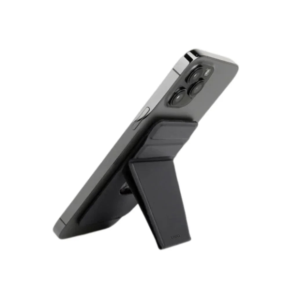 Uniq Lyft Magnetic Snap-On Stand And Card Holder - Black - Tashqila Uniq Lyft Magnetic Snap-On Stand And Card Holder - Black - Tashqila